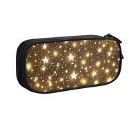 XKBFKLKMC Astuccio con stampa dorata con strass, grande capacità, con scomparti con cerniera, astuccio per matite, cancelleria, organizer per ragazzi, ragazze, studenti, università, scuola, ufficio