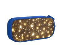 XKBFKLKMC Astuccio con stampa dorata con strass, grande capacità, con scomparti con cerniera, astuccio per matite, cancelleria, organizer per ragazzi, ragazze, studenti, università, scuola, ufficio