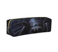 XKBFKLKMC Astuccio in pelle con motivo ragno nero con stampa 3D, organizer per cancelleria, astuccio con cerniera per studenti, università, scuola, lavoro e ufficio, Oro, Taglia unica, Zaino per la