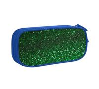 XKBFKLKMC Astuccio verde con paillettes brillanti e stampa di grande capacità, con scomparti con cerniera, astuccio per matite e cancelleria, organizer per ragazzi e ragazze, studenti, università
