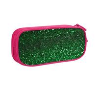 XKBFKLKMC Astuccio verde con paillettes brillanti e stampa di grande capacità, con scomparti con cerniera, astuccio per matite e cancelleria, organizer per ragazzi e ragazze, studenti, università