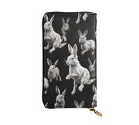 XKBFKLKMC Bunny Rabbit - Portafoglio lungo da donna, in pelle PU, grande capacità, con cerniera, porta carte, portamonete di credito per tutti i giorni, viaggi, lavoro, affari, 3D, Taglia unica
