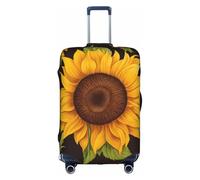 XKBFKLKMC Copertura per valigia, con bellissimo girasole per valigie, protezione per bagagli, lavabile, elastica, per trolley da viaggio, adatta per bagagli da 45-81 cm, 3D, L, Organizer per borse