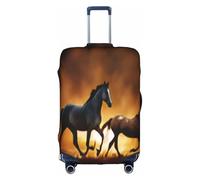 XKBFKLKMC Copertura per valigie cavalli con nuvole rosse incandescenti per valigie, protezione per bagagli, lavabile, elastica, per trolley da viaggio, adatta per bagagli da 45-81 cm, 3D, S, Organizer