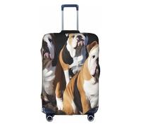 XKBFKLKMC Copertura per valigie con bulldog inglesi per valigie, protezione per bagagli, lavabile, elastica, per trolley da viaggio, adatta per bagagli da 45-81 cm, 3D, L, Organizer per borse