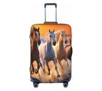 XKBFKLKMC Copertura per valigie con cavalli sulla spiaggia, copertura per valigia, protezione per bagagli, lavabile, elastica, per trolley da viaggio, adatta per bagagli da 45-81 cm, 3D, S, Organizer