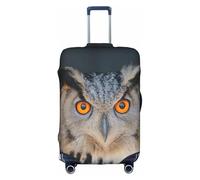 XKBFKLKMC Copertura per valigie con simpatico gufo per valigie, protezione per bagagli, lavabile, elastica, per trolley da viaggio, adatta per bagagli da 45-81 cm, 3D, XL, Organizer per borse