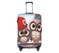 XKBFKLKMC Copertura per valigie con simpatico gufo per valigie, protezione per bagagli, lavabile, elastica, per trolley da viaggio, adatta per bagagli da 45-81 cm, 3D, XL, Organizer per borse