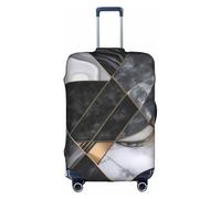 XKBFKLKMC Copertura per valigie con texture in marmo nero oro copertura per valigie per bagagli lavabile copertura elastica per trolley da viaggio adatta per bagagli da 45-81 cm, 3D, S, Organizer per