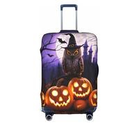 XKBFKLKMC Copertura per valigie Halloween Gufo Fantasma Bagagli Valigia Copertura Protettiva Bagagli Lavabile Copertura Elastica per Trolley da Viaggio Adatto per Bagagli da 45-81 cm, 3D, S, Organizer