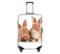 XKBFKLKMC Coperture per valigie carino coniglio bianco bagagli valigia protezione bagagli lavabile copertura elastica per carrello da viaggio copertura protettiva per bagagli da 45-81 cm, 3D, XL