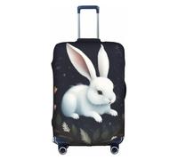 XKBFKLKMC Coperture per valigie carino coniglio bianco bagagli valigia protezione bagagli lavabile copertura elastica per carrello da viaggio copertura protettiva per bagagli da 45-81 cm, 3D, XL