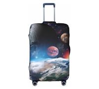 XKBFKLKMC Coperture per valigie Space Planet Bagagli Valigie Copertura Protettiva per Bagagli Lavabile Copertura Elastica per Trolley da Viaggio Adatto per Bagagli da 45-81 cm, 3D, XL, Organizer per
