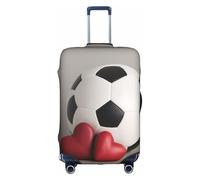 XKBFKLKMC Cover per valigie I Love Soccer Valigia Protezione per bagagli Lavabile Copertura elastica per trolley da viaggio Copertura protettiva per bagagli da 45-81 cm, 3D, L, Organizer per borse