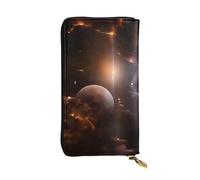 XKBFKLKMC Galaxy Space Planet - Portafoglio lungo da donna, in pelle PU, grande capacità, con cerniera, porta carte, portamonete di credito per tutti i giorni, viaggi, lavoro, affari, 3D, Taglia unica