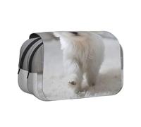 XKBFKLKMC Grande astuccio con stampa 3D con fenicottero e doppia cerniera, elegante organizer per cancelleria per scuola, studenti, ragazze, ragazzi e adulti, Grazioso cucciolo di cane, Taglia unica