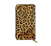 XKBFKLKMC Portafoglio lungo da donna con stampa leopardata, grande capacità, in pelle PU, con cerniera, porta carte, portamonete di credito per tutti i giorni, viaggi, lavoro, affari, 3D, Taglia unica