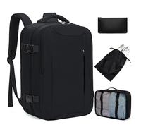 Xkdoai per Ryanair Zaino 40x30x20 con Organizer Valigie 3 Pezzi Set Zaino da Viaggio Aereo Bagaglio a Mano Borse da Cabina Aereo Approvato per il volo Rucksack Valigia Zaini