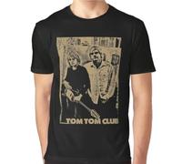 XKDSERTUTK Tom Tom Club Retro Genius of Love Chris Frantz Tina Weymouth T-ShirtBlackL