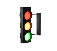 XKEDNMF Lampada da Parete Industriale for Interni ed Esterni, Max 30 W (5 W x 6), Lampada da Parete a semaforo a LED dimmerabile, con Telecomando, for Camera da Letto, Bar, caffetteria o Feste a Tema