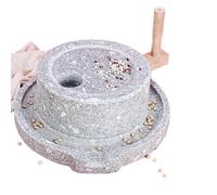 XKEDNMF Mulino Manuale for Cereali a Secco/Umido con Telaio in Legno + Albero Regolabile Grossolano/fine, Piccolo Mulino in Pietra, Mulino in Pietra Verde Vecchio Stile(35cm/13.8in)