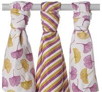 xkko Muslin - Set di 3 pannolini in cotone biologico, 70 x 70 cm