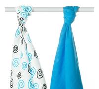 XKKO - Set di 2 asciugamani BMB, Blu (Cyan), 90 x 100 cm