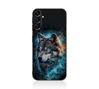Xkladz Cover per Samsung Galaxy A16 5G/4G Protettiva Custodia Morbida e Sottile con Motivo di Animali per Donne Ragazze Ragazzi Uomini Protezione Antiurto Silicone TPU Case, Étoile Loup
