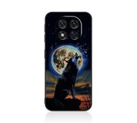 Xkladz Cover per Xiaomi Redmi Note 14 Pro 5G Protettiva Custodia Morbida e Sottile con Motivo di Animali per Donne Ragazze Ragazzi Uomini Protezione Antiurto Silicone TPU Case, Lune Loup