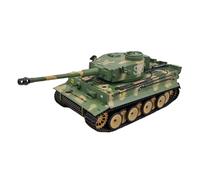 XKlemBauklode 1/16 RC Heavy Duty Tank, 2.4G Full Proporzionale Tedesco Tiger Car Model con 7.0 Control Board, Simulated Suono, Fumo & Luci, Rotazione sul posto, Pellet lanciare, Regalo per Adolescenti