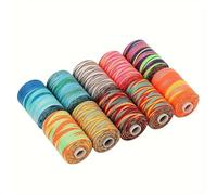 XKONG Brothread colorato, variegato multicolore sfumato cucito quilting bobine ad alta resistenza colore arcobaleno filo per la riparazione di indumenti, 1000 m ogni filo in poliestere per macchina da