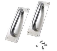 XKQYX Maniglie per porte scorrevoli, maniglie per porte scorrevoli in acciaio inox, per cancelli scorrevoli, armadietti, garage, capannoni, porte con piastra in metallo (200 x 65 mm)