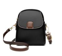 XKrmp 2026 Leather Crossbody Bags for Women, Double-Layer Zipper Small Purses, Lychee PU Multi-Pocket Travel Shoulder Bag (C)