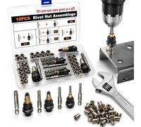 XKrmp 60-Piece Rivet Nut Tool Set, M3 M4 M5 M6 M8, Manual or Drill Use