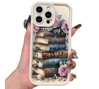 XKrmp Cartoon Bookshelf Pattern TPU Phone Case | Shockproof Soft Silicone Protective Cover with Anti-Slip Grip & Cartoon Bookcase Design for iPhone Series (#6,For Iphone 15 plus)