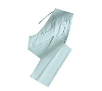 XKrmp Comfortable Pants for Women Casual, Ultra Stretch Ice Silk Pull-On Ageless Travel Pants with Pockets (Light Green-Straight,S)