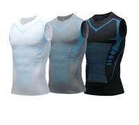 XKrmp Compression Vest for Men - Posture Corrector Tank Top with Sweat Shirt Weight Loss Design, Offering Confidence & Strength (#7)