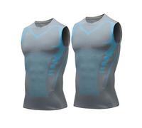 XKrmp Compression Vest for Men - Posture Corrector Tank Top with Sweat Shirt Weight Loss Design, Offering Confidence & Strength (#1)