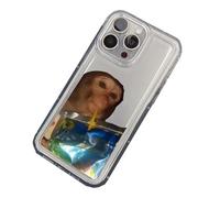XKrmp Funny Monkey Drinking Capri Sun Phone Case - Funny Gift for iPhone Cover, Shockproof TPU Cover for iPhone 16/15/14/13/12/11 ProMax (#5,For IPHONE 14 PRO)