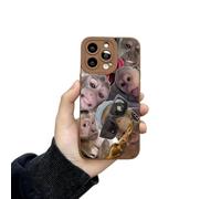 XKrmp Funny Monkey Phone Case, Slim Shockproof TPU Cover for iPhone 11-17 Pro Max, Anti-Fade Quirky Sipping Meme (B,For IPHONE 14 PLUS)