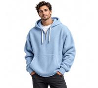 XKrmp Men's Quarter Zip Waffle Knit Hoodie, Loose Fit Pullover with Pockets | Breathable Textured Fabric • Long Sleeve Sweatshirt • Neutral Color Options