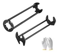 XKrmp Multifunctional Sink Wrench 2Pcs, 360° Rotation Basin Faucet Tool for Tight Under Sink Spaces, 7-in-1 Plumbing Wrench with Four-Jaw Hex, Heavy-Duty Carbon Steel for Kitchen & Bathroom