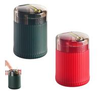 XKrmp Pop-Up Automatic Toothpick Dispenser, Hygienic Push Button Holder for Kitchen, Portable Toothpick Storage Box with Transparent Lid for Home Restaurant (Mixed-2)