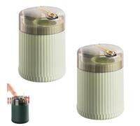 XKrmp Pop-Up Automatic Toothpick Dispenser, Hygienic Push Button Holder for Kitchen, Portable Toothpick Storage Box with Transparent Lid for Home Restaurant (Mixed-6)