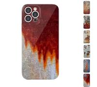 XKrmp Rusty Phone Case, Vintage Rust Look Industrial Iron Phone Case - Shockproof TPU Cover with Glossy Finish, for iPhone 16/15/14/13/12/11 Pro Max (#5,for Iphone 15)