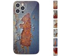 XKrmp Rusty Phone Case, Vintage Rust Look Industrial Iron Phone Case - Shockproof TPU Cover with Glossy Finish, for iPhone 16/15/14/13/12/11 Pro Max (#3,for Iphone 16 pro max)