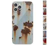 XKrmp Rusty Phone Case, Vintage Rust Look Industrial Iron Phone Case - Shockproof TPU Cover with Glossy Finish, for iPhone 16/15/14/13/12/11 Pro Max (#2,for Iphone 13)