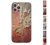 XKrmp Rusty Phone Case, Vintage Rust Look Industrial Iron Phone Case - Shockproof TPU Cover with Glossy Finish, for iPhone 16/15/14/13/12/11 Pro Max (#6,for Iphone 13 pro max)
