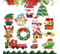 XKrmp Santa Claus Design Building Blocks Set - 2025 New Christmas DIY Ornaments with Mini Figures , Perfect as Stocking Stuffers for Kids & Creative Christmas Gifts for Kids