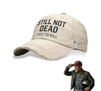 XKrmp Still Not Dead Vintage Distressed Baseball cap - Hard to Kill Embroidered 100% Cotton Dad Hat for Men (D)